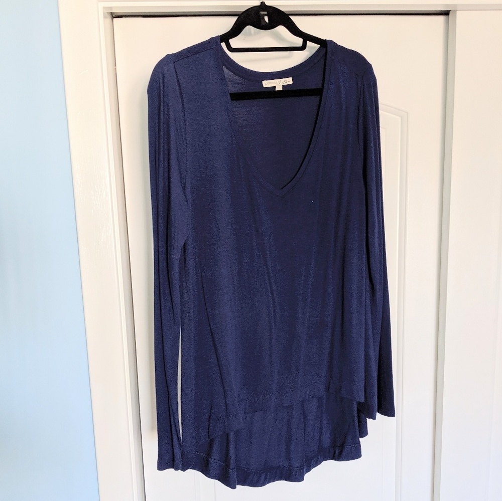 Long sleeve blue express top- medium